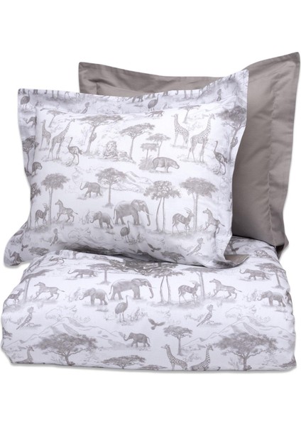 Nevresim Takımı (4 Parça) - Safari - Gri - 100 x 150 cm fiyatları