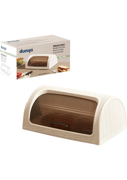 Kar Beyaz Ekmek Dolabı Kutulu Sürgülü Kapak 420X274X180MM (5263)
