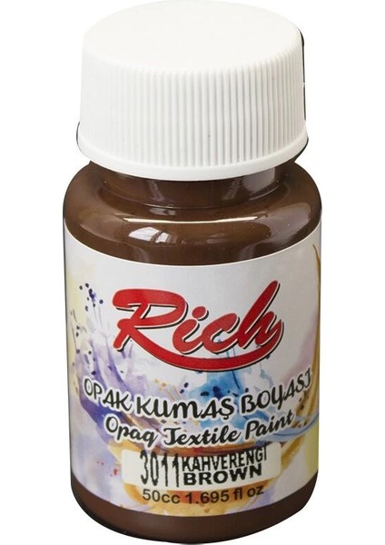 Opak Kumaş Boyası 50 Cc. 3011 Kahverengi