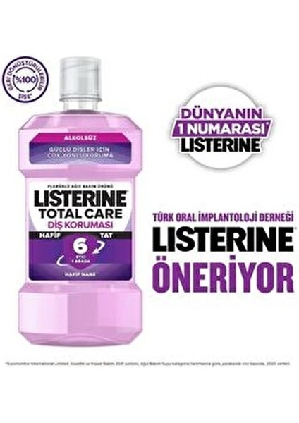 Total Care Alkolsüz Ağız Gargarası Dişleri Güçlendirir 500 ml Hafif Nane Aromalı indirimleri