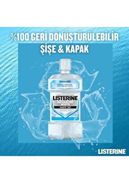Advanced White Ağız Gargarası Alkol İçermeyen Hafif Tat 1000 ml x 4 Adet