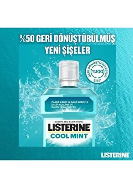 Cool Mint Ağız Bakım Suyu 250 ml x3 Plak ve Tartar Karşıtı Uzun Süreli Ferahlık