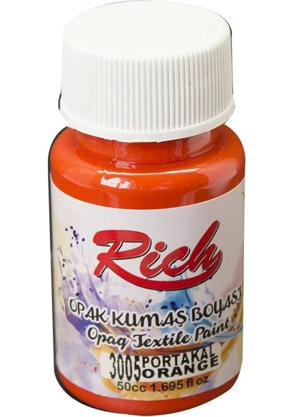 Opak Kumaş Boyası 50 Cc. 3005 Portakal