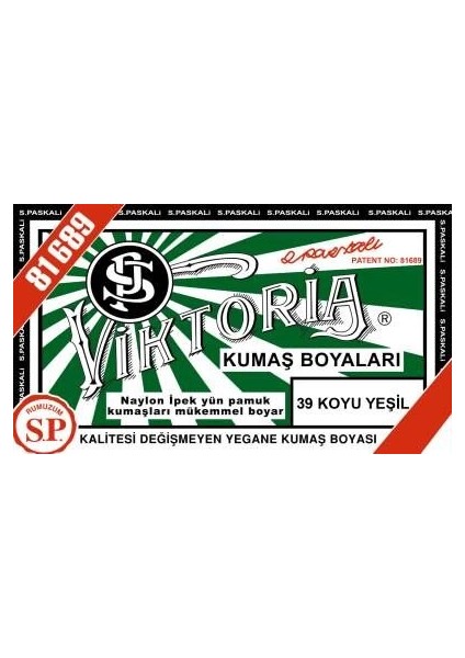 Toz Kumaş Boyası 39 Koyu Yeşil