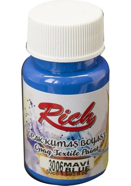 Opak Kumaş Boyası 50 Cc. 3006 Mavi