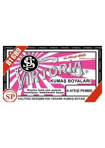 Toz Kumaş Boyası 6 Ateşi Pembe