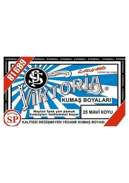 Toz Kumaş Boyası 25 Mavi Koyu