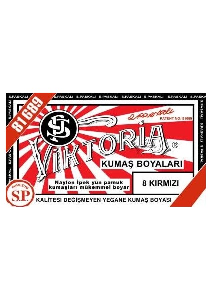 Toz Kumaş Boyası 8 Kırmızı