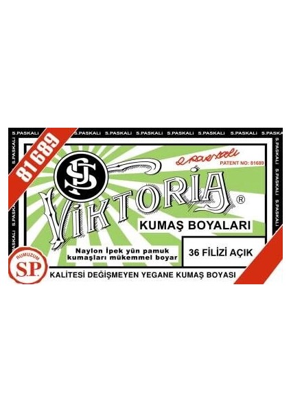 Toz Kumaş Boyası 36 Filizi Açık