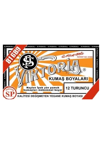 Toz Kumaş Boyası 12 Turuncu