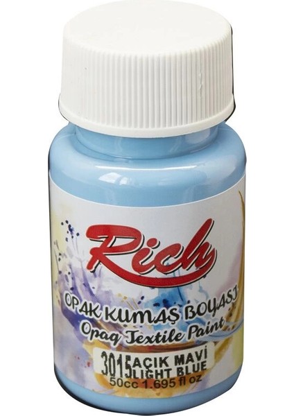 Opak Kumaş Boyası 50 Cc. 3015 Açık Mavi