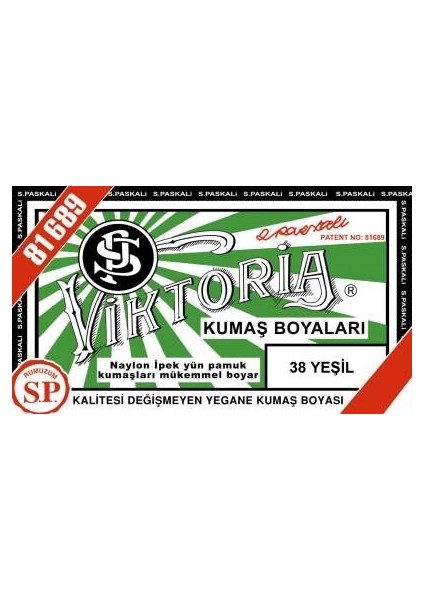 Toz Kumaş Boyası 38 Yeşil