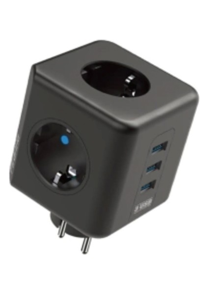 Termal Akım Korumalı Isıya Dayanıklı 3lü Du Tipi Priz 3x USB 1x Type-C modelleri