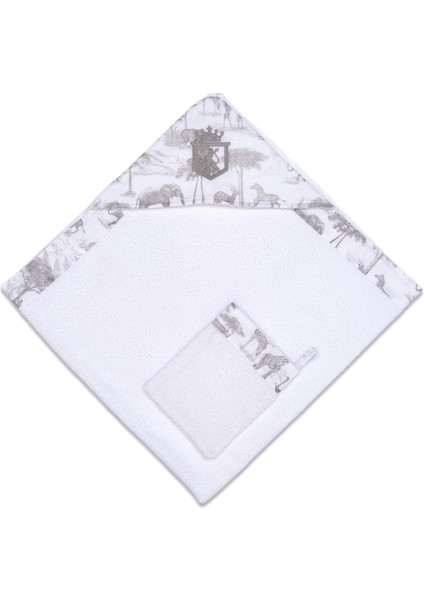 Üçgen Başlıklı Havlu + Kese - Safari - Gri - 90 x 90 cm fiyatları