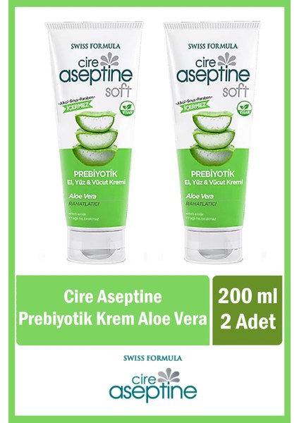 El, Yüz ve Vücut Kremi 200 ml Prebiyotik Aloe Vera x 2 Adet