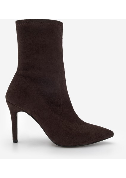 Kadın Sivri Burun Fermuarsız Streç Süet Topuklu Bot Pesina modelleri