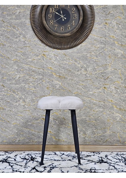 Kare Siyah Boyalı Konik Ayaklı Tabure - Oturak - Bar Taburesi - Ayaklı Tabure Krem Renk 48 x 33 Boyut/ebat fiyatları