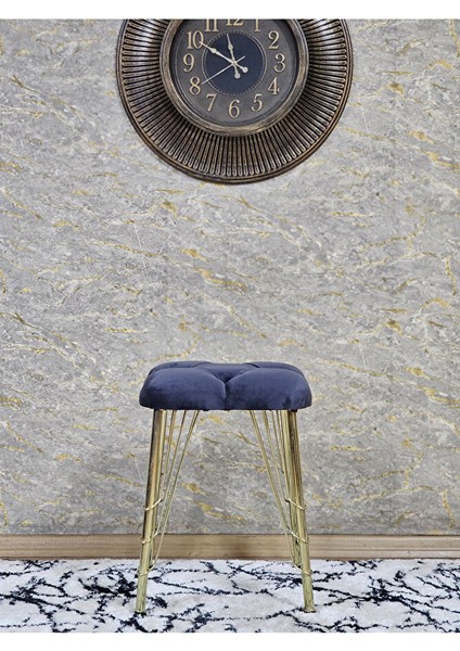 Kare Gold Kaplama Telli Ayaklı Tabure - Oturak - Bar Taburesi - Ayaklı Tabure Füme Renk 48 x 33 Boyut/ebat fiyatları