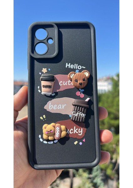 iPhone X/xs Uyumlu Kılıf Çıkartmalı Desenli Kamera Korumalı Kılıf