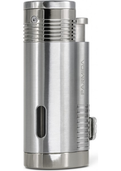 Gunmetal 3 Torch Silver Puro Lighter - PCM0888