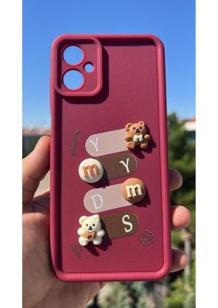 Samsung Galaxy A06 Kılıf Çıkartmalı Desenli Kamera Korumalı Kılıf