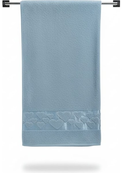 %100 Pamuklu Battal Boy 100X150 Kalp Desen Banyo Havlusu - Yumuşak ve Emici fiyatları