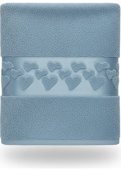 %100 Pamuklu Battal Boy 100X150 Kalp Desen Banyo Havlusu - Yumuşak ve Emici modelleri