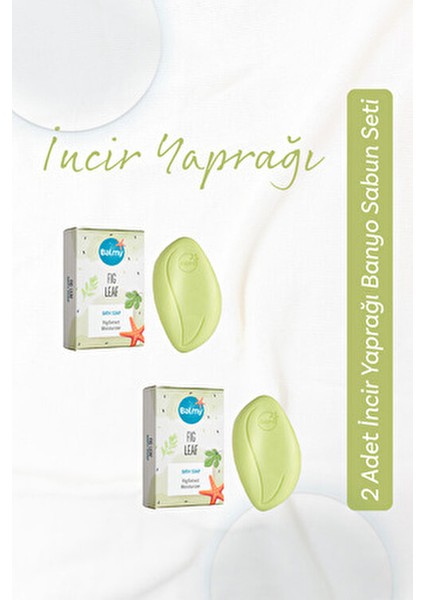 İncir Yaprağı Banyo Sabun Seti 2'li Nemlendirici ve Ferahlatıcı Koku 110 gr modelleri