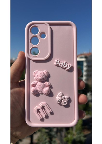 Samsung Galaxy A36 Uyumlu Kılıf Çıkartmalı Desenli Kamera Korumalı Kılıf