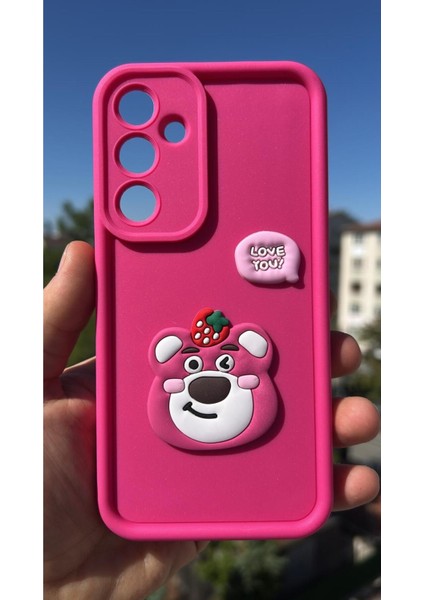 Samsung Galaxy A55 Kılıf Çıkartmalı Desenli Kamera Korumalı Kılıf