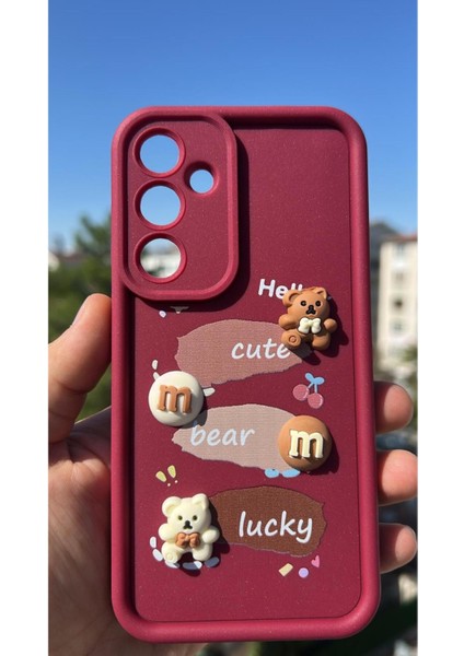 Samsung Galaxy S25 Kılıf Çıkartmalı Desenli Kamera Korumalı Kılıf