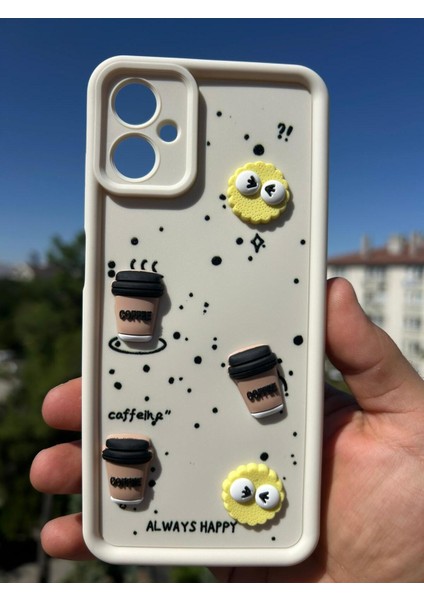 Galaxy A06 Kılıf Çıkartmalı Desenli Kamera Korumalı Kılıf