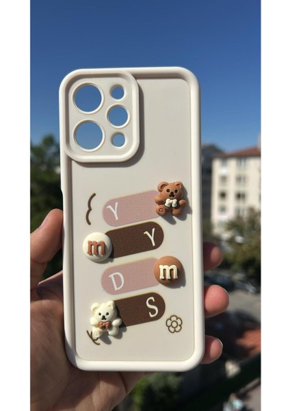 Xiaomi Redmi 12 Kılıf Çıkartmalı Desenli Kamera Korumalı Kılıf