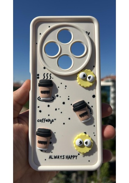 Xiaomi Redmi 14C - Poco C75 Kılıf Çıkartmalı Desenli Kamera Korumalı Kılıf