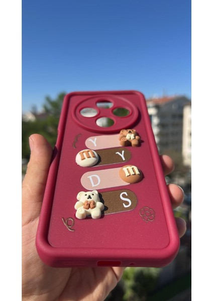 Xiaomi Redmi 14C - Poco C75 Kılıf Çıkartmalı Desenli Kamera Korumalı Kılıf fiyatları