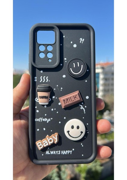 Xiaomi Redmi Note 11 Pro - Note 12 Pro 4g Kılıf Çıkartmalı Desenli Kamera Korumalı Kılıf