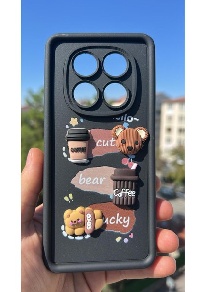 Xiaomi Redmi Note 14 Pro 4g Kılıf Çıkartmalı Desenli Kamera Korumalı Kılıf