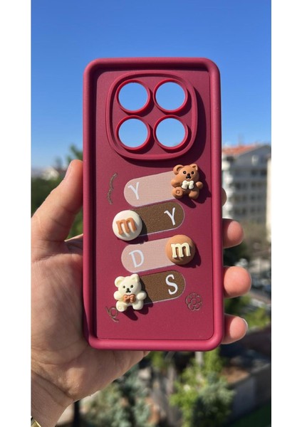 Xiaomi Redmi Note 14 Pro 4g Kılıf Çıkartmalı Desenli Kamera Korumalı Kılıf