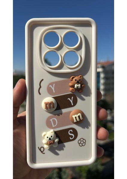 Xiaomi Redmi Note 14 Pro 4g Kılıf Çıkartmalı Desenli Kamera Korumalı Kılıf