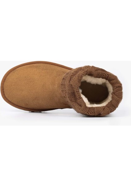 Kadın Uggia Taba Süet Örgü Tozluk Detaylı Bot modelleri