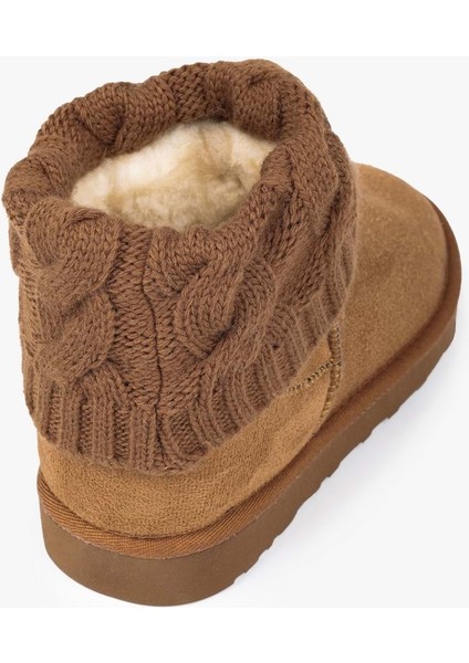 Kadın Uggia Taba Süet Örgü Tozluk Detaylı Bot indirimleri