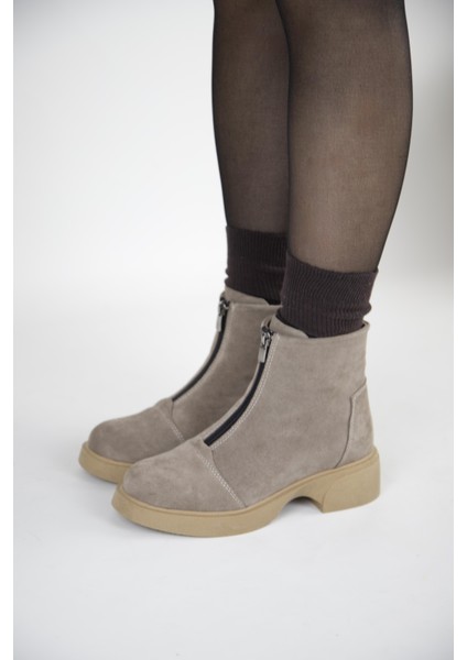 217451115-32 Zenne Kadın Bot Vizon Deri Süet fiyatları
