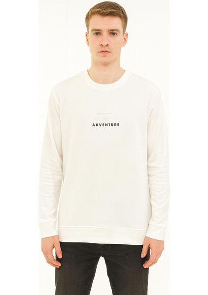 Erkek Slim Fit Uzun Kol Sıfır Yaka SWEATSHIRT-7390