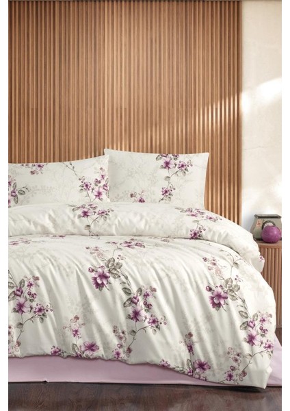 Eva 6 Parça Comforter Çeyiz Seti Mürdüm