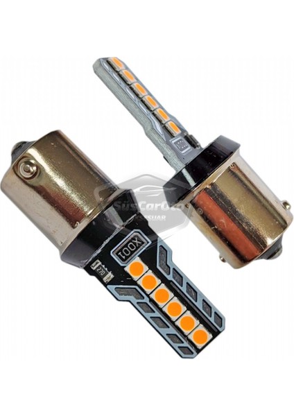 Carub Düz-Çakarlı Park Stop Sinyal Ampulü Tek Duy 12 LED Fren Lambası 12V 93 Turuncu fiyatları