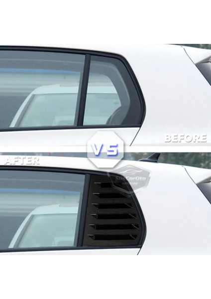 Vw Golf 6 2008-2012 Uyumlu Kelebek Cam Izgarası Kelebek Cam Vizörü Havalandırma Sağ Sol Takım Parlak Siyah NKT242 modelleri