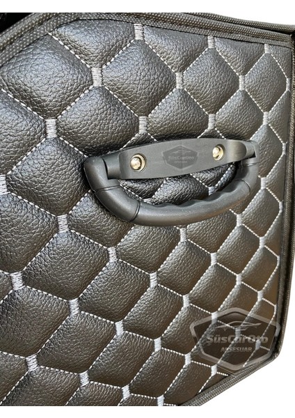 Araç Bagaj Düzenleyici Deri Çanta Organizer Deri Araba Çantası Oto Içi Eşya Aksesuarları Düzenleme Otomobil Aksesuar Malzeme Beyaz Dikişli Kapitone