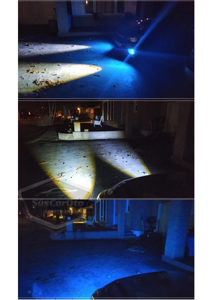 Ford Focus 3 2011-2014 Uyumlu Üniversal Mercekli Angel Sis Farı Metal Su Geçirmez 76 mm Buz Mavi Halkalı Gündüz Farı Angel Eyes 2 Adet