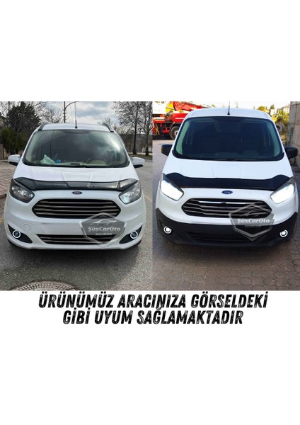 Ford Courier 2014-2023 Uyumlu Üniversal Mercekli Angel Sis Farı Metal Su Geçirmez 76 mm Beyaz Halkalı Gündüz Farı Angel Eyes 2 Adet modelleri