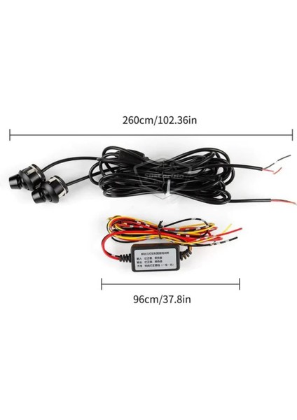 Üniversal Oto Araç Ayna Altı Angel LED Otomobil Gündüz Farı Araba Melek Kanat LED Beyaz 12 Volt
